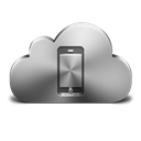 Cloud Icon (Mobile Device, Silver)